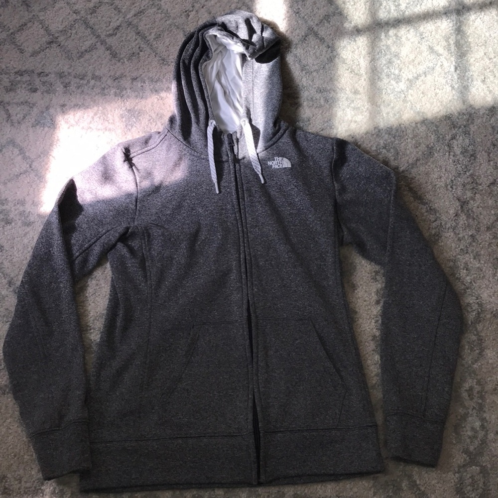 Gray North Face Zip-Up Jacket